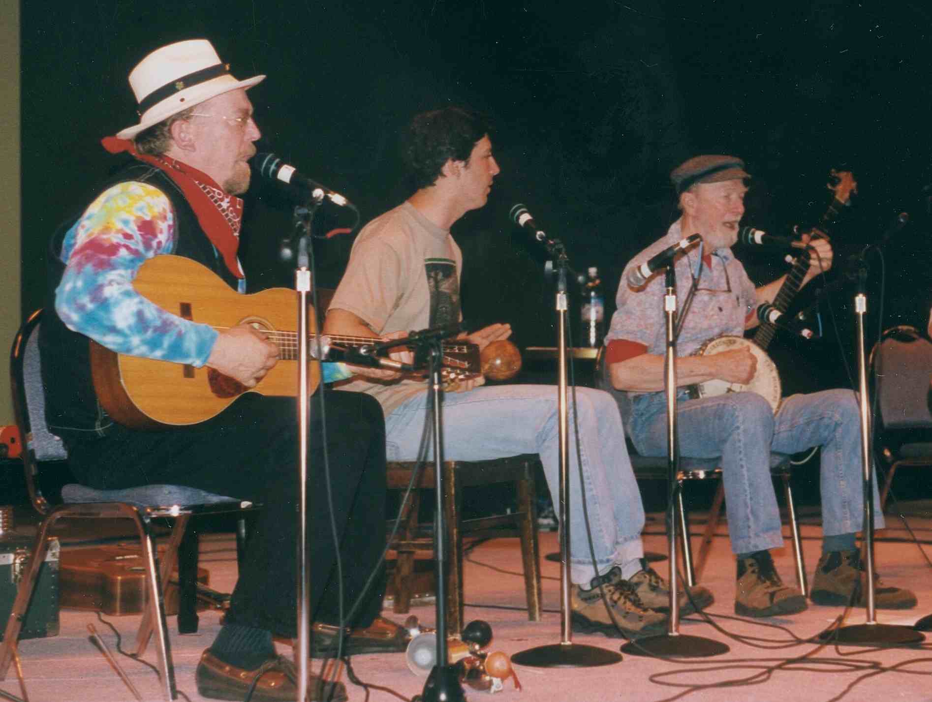 At the NW Folklife Festival 
performing the children's songs of WoodyGuthrie